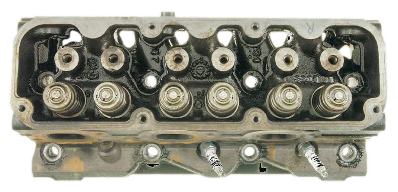 engine cyclinder head post-cleanup with Amsoil engine and transmission flush 