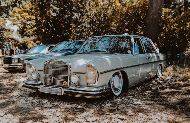 Car parked - Amsoil synthetic engine oil for classic cars