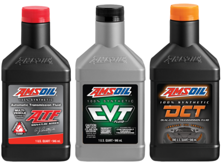 Amsoil synthetic transmission fluid product range - ATF, CVT, DCT