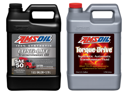 Amsoil Synthetic Transmission Fluid for Heavy-Duty Vehicles - long-life transmission oil and torque-drive